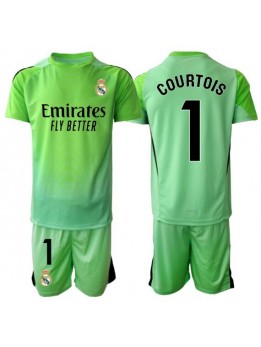 Real Madrid Thibaut Courtois #1 Målvakt Replika Borta Kläder Barn 2025-26 Kortärmad (+ byxor)